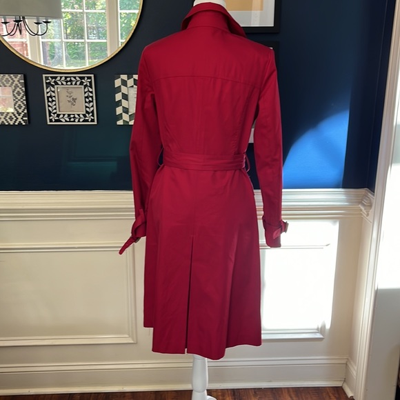 Newport News Red Trench Coat - Picture 4 of 7